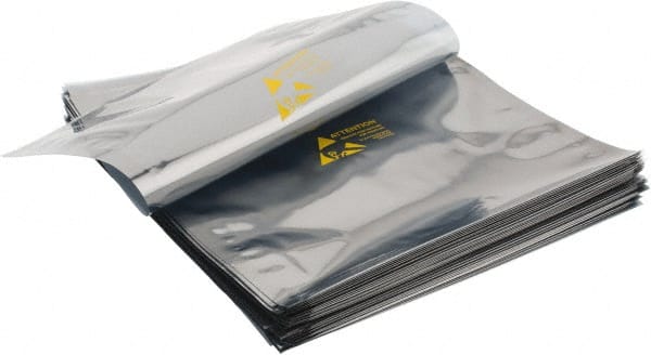 Value Collection - 12" Long x 10" Wide, 3 mil Thick, Clear Metalized Static Shield Bag - Metal-In - Exact Tooling