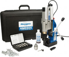 Hougen - 2" Travel, Portable Magnetic Drill Press - 250 & 450 RPM, 9 Amps, 1.5 hp, 1035 Watts - Exact Tooling