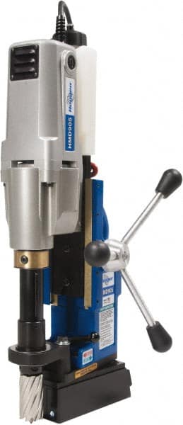 Hougen - 2" Travel, Portable Magnetic Drill Press - 250 & 450 RPM, 9 Amps, 1.5 hp, 1035 Watts - Exact Tooling