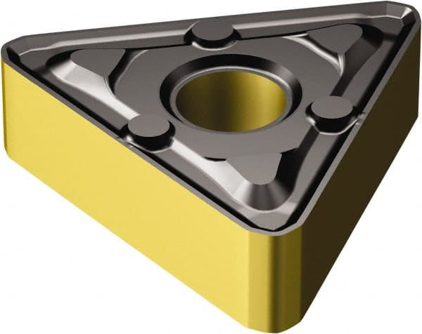 Sandvik Coromant - TNMX333 WMX Grade 4305 Carbide Turning Insert - TiCN/AI2O3/TiN Finish, 60° Triangle, 3/8" Inscr Circle, 3/16" Thick, 3/64" Corner Radius - Exact Tooling