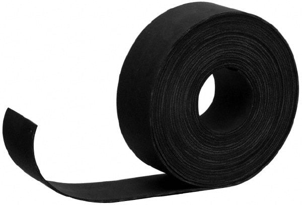 Made in USA - 36" Wide, 1/2" Thick, Neoprene Rubber Foam Sheet - 50 to 60 Durometer, Black, -40 to 225°F, 2,500 psi Tensile Strength, Plain Backing, Cut-to-Length - Exact Tooling