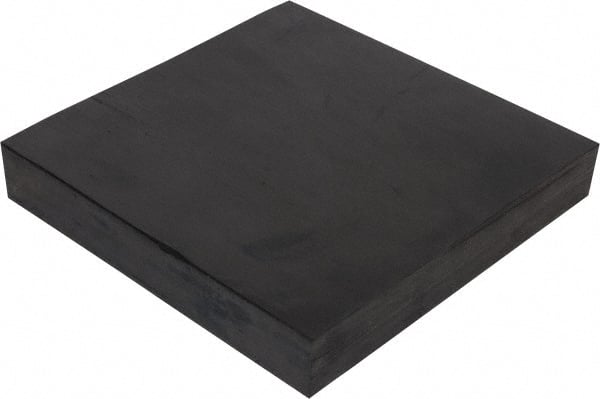 Made in USA - 12" Long, 12" Wide, Neoprene Spring Blend Rubber Foam Sheet - 65 to 75 Durometer, Black, -20 to 170°F, 1,000 psi Tensile Strength, Stock Length - Exact Tooling
