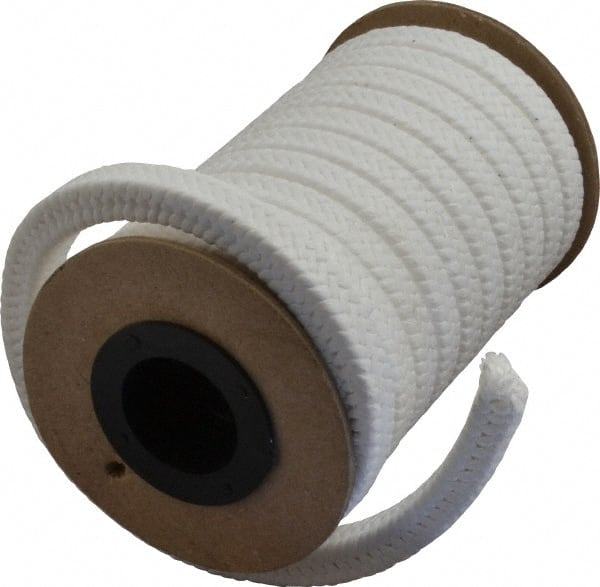 Made in USA - 3/8" x 8.4' Spool Length, PTFE/Sanitary Compression Packing - Exact Tooling