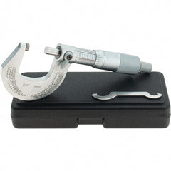 Starrett - 0 to 1" Range, 0.0001" Graduation, Mechanical Outside Micrometer - Ratchet Stop Thimble, Accurate to 0.00005" - Exact Tooling