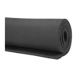 Value Collection - 36" Wide, Natural Foam Rubber Foam Sheet - 45 to 55 Durometer, Black, -40 to 160°F, Cut-to-Length - Exact Tooling