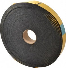 Made in USA - 50' x 2" x 1/4" Black Natural Foam Roll - Exact Tooling