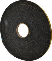 Made in USA - 25' x 1/2" x 7/16" Black Natural Foam Roll - Exact Tooling