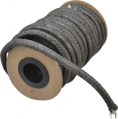 Made in USA - 1/4" x 25.6' Spool Length, Wire-Inserted Carbon Fiber Compression Packing - Exact Tooling