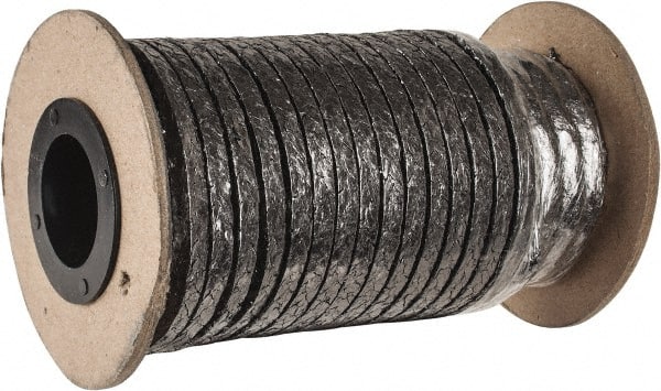 Made in USA - 3/16" x 30' Spool Length, Carbon Fiber Compression Packing - Exact Tooling