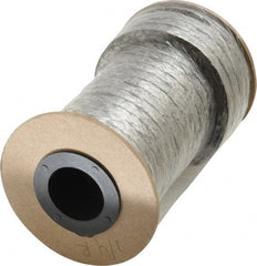 Made in USA - 1/4" x 28-1/2' Spool Length, Carbon Fiber Compression Packing - 3,500 Max psi, -450 to 1200° F, Dark Gray - Exact Tooling