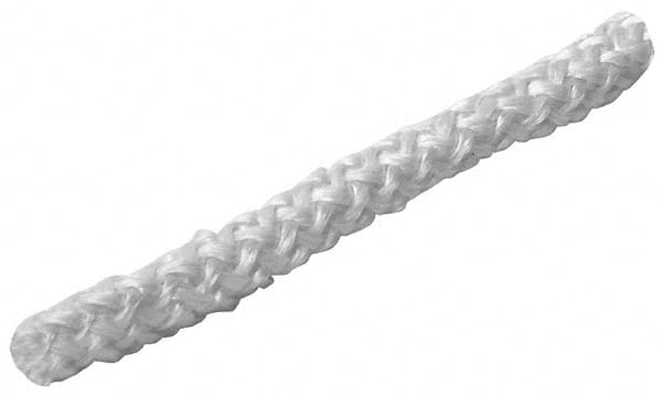 Made in USA - 1-1/2" Diam Fiberglass Rope Gasketing - White, Cut to Length - Exact Tooling