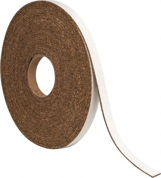 Made in USA - 3/4" Wide x 1/8" Thick, Adhesive Backed Gasketing Roll - 40 to 60 Durometer, 33 Lb per Cubic' Min Density - Exact Tooling