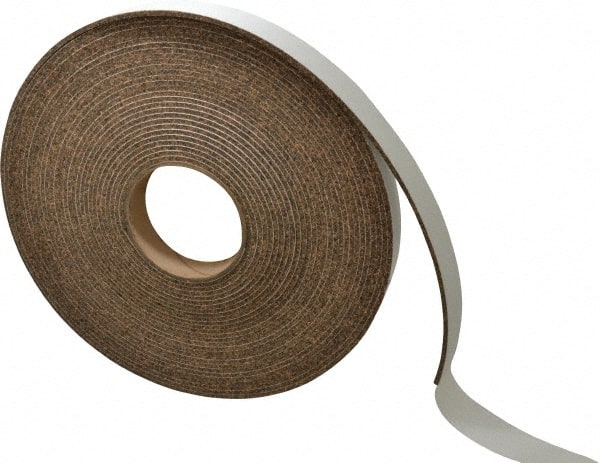 Made in USA - 1" Wide x 1/8" Thick, Adhesive Backed Gasketing Roll - Exact Tooling