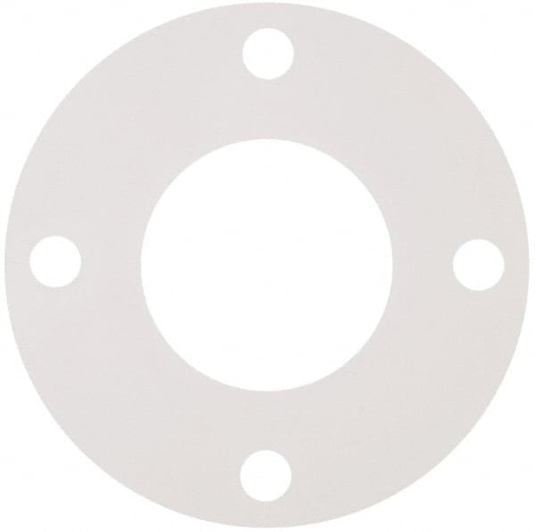 Made in USA - 3" Pipe, Flange Gasket - Gore-Tex GR, White, 1/16" Thick - Exact Tooling