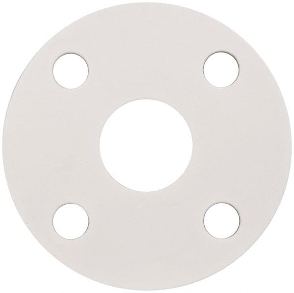 Made in USA - 1-1/2" Pipe, Flange Gasket - Gore-Tex GR, White, 1/16" Thick - Exact Tooling