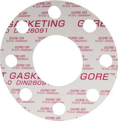 Made in USA - 3" Pipe, Flange Gasket - Gore-Tex GR, White, 1/16" Thick - Exact Tooling