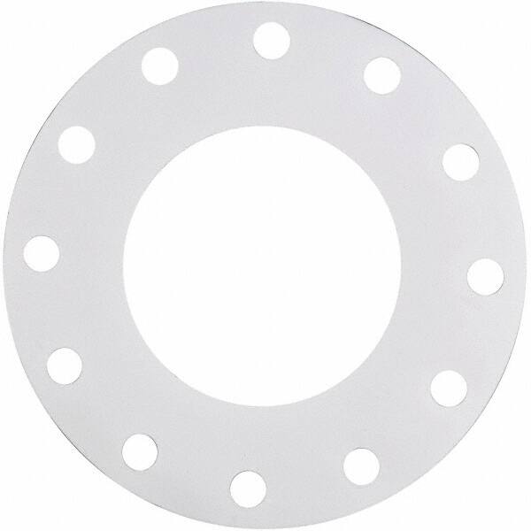Made in USA - 6" Pipe, Flange Gasket - Gore-Tex GR, White, 1/16" Thick - Exact Tooling