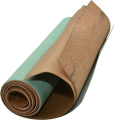 Made in USA - 12" Long x 36" Wide Cork Fiber Sheet Gasketing - Tan & Green - Exact Tooling