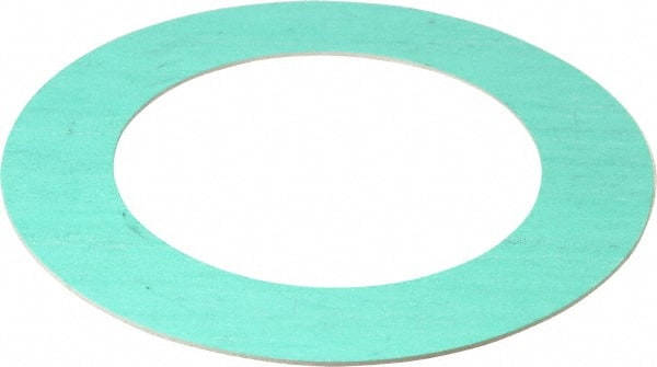 Made in USA - 4" Pipe, 4-1/2" ID x 6-7/8" OD Flange Gasket - Fiberglass/Aramid Fiber, Green/White, 1/16" Thick - Exact Tooling
