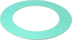 Made in USA - 4" Pipe, 4-1/2" ID x 6-7/8" OD Flange Gasket - Fiberglass/Aramid Fiber, Green/White, 1/16" Thick - Exact Tooling