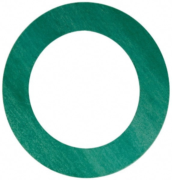 Made in USA - 4" Pipe, 4-1/2" ID x 6-7/8" OD Flange Gasket - Fiberglass/Aramid Fiber, Green/White, 1/8" Thick - Exact Tooling