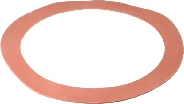 Made in USA - 12" Pipe, 12-3/4" ID x 16-1/8" OD Flange Gasket - Red Rubber, Red, 1/8" Thick - Exact Tooling