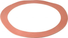 Made in USA - 12" Pipe, 12-3/4" ID x 16-1/8" OD Flange Gasket - Red Rubber, Red, 1/8" Thick - Exact Tooling