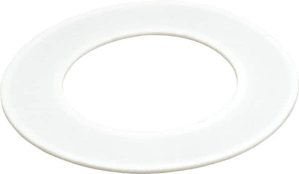 Made in USA - 4" Pipe, 4" ID x 6-7/8" OD Flange Gasket - PTFE, White, 3/32" Thick - Exact Tooling