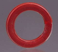 Made in USA - 1.359" ID x 1-15/16" OD Flange Gasket - PTFE, Red, 1/4" Thick - Exact Tooling
