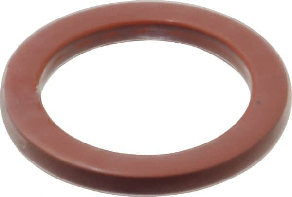 Made in USA - 1-5/8" ID x 2-3/16" OD Flange Gasket - PTFE, Red, 1/4" Thick - Exact Tooling