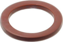 Made in USA - 1-5/8" ID x 2-3/16" OD Flange Gasket - PTFE, Red, 1/4" Thick - Exact Tooling