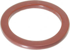Made in USA - 2" ID x 2-5/8" OD Flange Gasket - PTFE, Red, 1/4" Thick - Exact Tooling