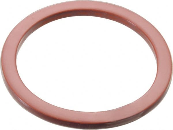 Made in USA - 3" ID x 3-23/32" OD Flange Gasket - PTFE, Red, 1/4" Thick - Exact Tooling