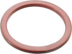 Made in USA - 3" ID x 3-23/32" OD Flange Gasket - PTFE, Red, 1/4" Thick - Exact Tooling