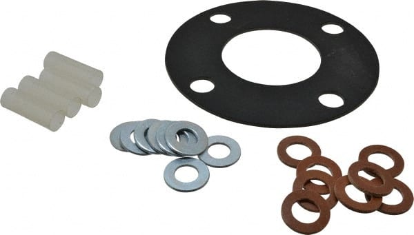 Made in USA - 3" Pipe, 3" ID x 7-1/2" OD Flange Gasket - Neoprene Rubber, 1/8" Thick - Exact Tooling