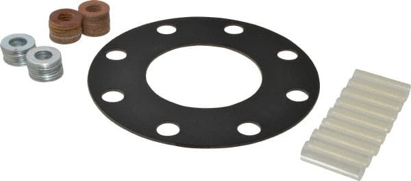 Made in USA - 4" Pipe, 4" ID x 9" OD Flange Gasket - Neoprene Rubber, 1/8" Thick - Exact Tooling