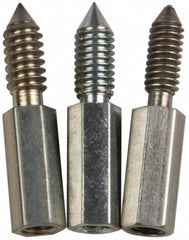 Made in USA - 3 Piece Flexible/Rigid Lantern Gland Thread Adapter Packing Tool Tip Set - 8-32, 10-24, 10-32 Thread, For 7-1/2" Flexible or 6" Rigid Shaft Packing Tools - Exact Tooling
