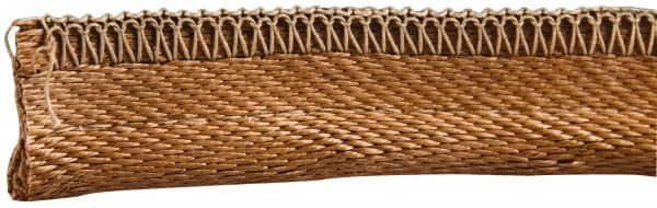 Made in USA - 3/8" Bulb Diam, 1" Overall Width, Silica Tadpole Gasketing - 25' Long, Tan - Exact Tooling