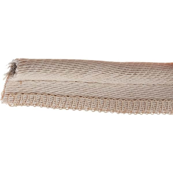 Made in USA - 1/2" Bulb Diam, 1" Overall Width, Silica Tadpole Gasketing - 25' Long, Tan - Exact Tooling