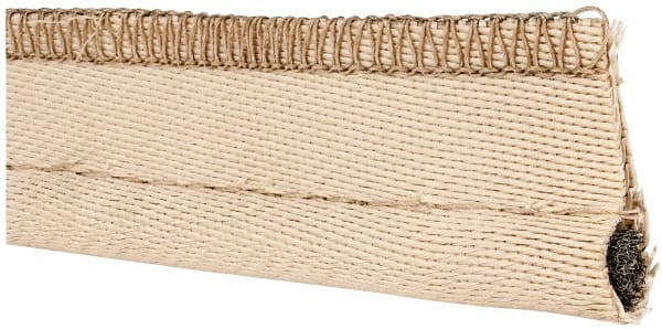 Made in USA - 1/2" Bulb Diam, 1-1/2" Overall Width, Silica Tadpole Gasketing - 25' Long, Tan - Exact Tooling