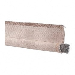 Made in USA - 3/4" Bulb Diam, 2-1/2" Overall Width, Silica Tadpole Gasketing - 25' Long, Tan - Exact Tooling