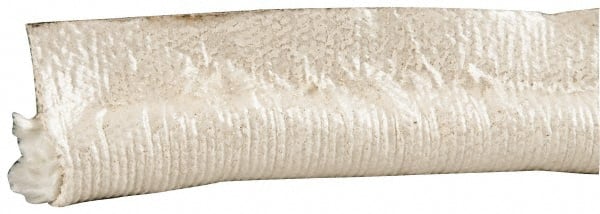 Made in USA - 1" Bulb Diam, 2" Overall Width, Rubber Head Coating, Fiberglass Tadpole Gasketing - 50' Long, White - Exact Tooling