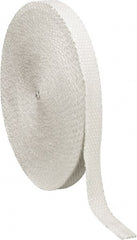 Made in USA - 1/8" Thick x 1" Wide, Fiberglass Gasket Tape - 100' Long, White - Exact Tooling