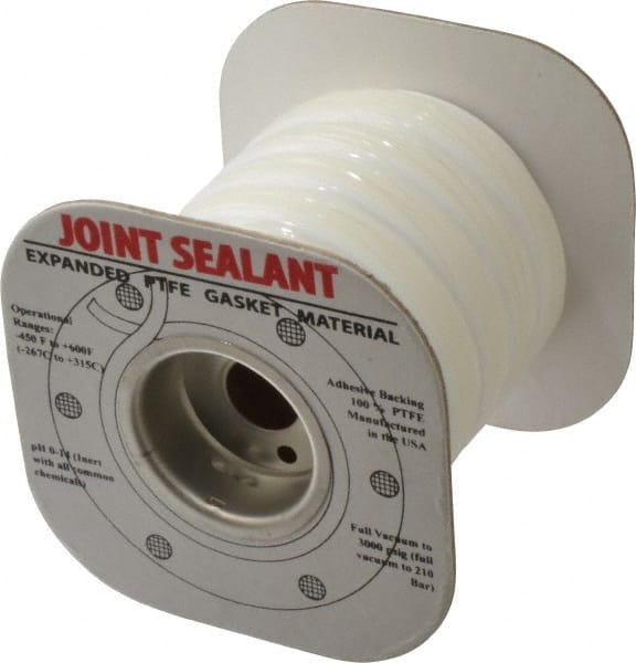 Made in USA - 15' Long x 5/8" Wide Economy PTFE Joint Sealant - Exact Tooling