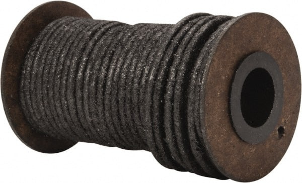 Made in USA - 1/8" x 50' Spool Length, Acrylic Fiber Graphite Yarn Compression Packing - 500° F Max, Dark Gray - Exact Tooling