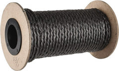 Made in USA - 1/8" x 38' Spool Length, 100% GFO Fiber Compression Packing - 1,900 Max psi, -400 to 550° F, Dark Gray - Exact Tooling