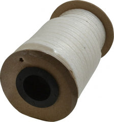 Made in USA - 1/4" x 20' Spool Length, PTFE/Soft Filament Compression Packing - 1,000 Max psi, -450 to 500° F, White - Exact Tooling
