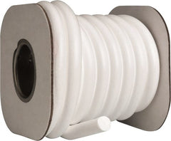 Made in USA - 1/2" x 12' Spool Length, PTFE Compression Packing - -450 to 550° F, White - Exact Tooling