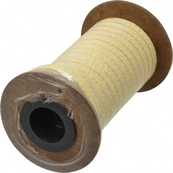 Made in USA - 1/4" x 19' Spool Length, PTFE/Aramid Composite Compression Packing - Exact Tooling