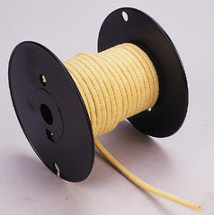 Made in USA - 3/16" x 44' Spool Length, TFE/Aramid Compression Packing - 5,000 Max psi, -100 to 500° F, Yellow - Exact Tooling